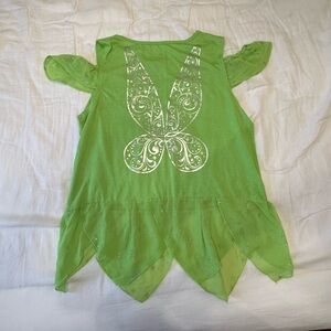 Disney Parks Tinkerbell Lime Green Top